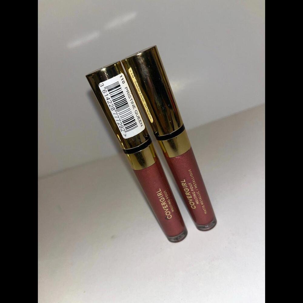 2x Covergirl melting pout matte metallic lip prestine queen